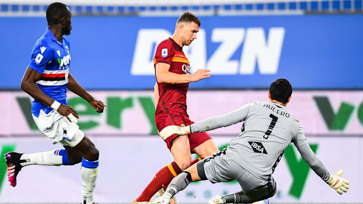 Dzeko contro Colley e Audero Dzeko contro Colley e Audero