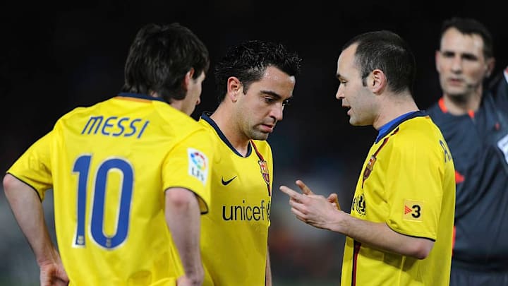 Xavi, Iniesta y Messi