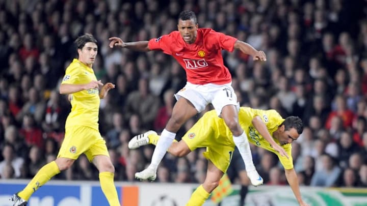 UEFA Champions League Manchester United v Villarreal at Old Trafford 2008