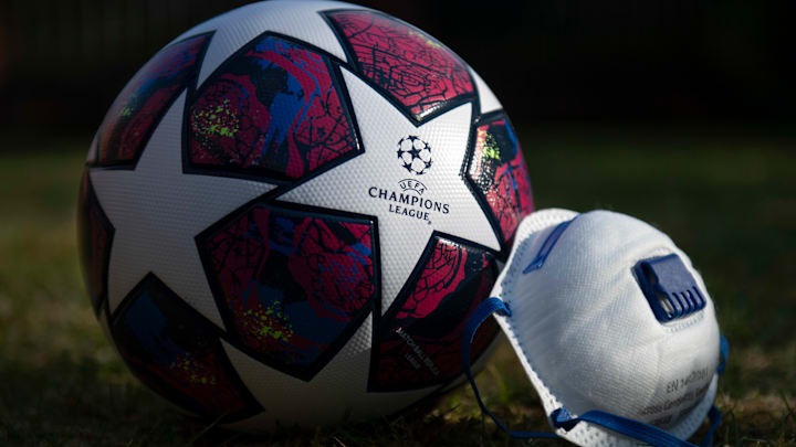 UEFA Champions League Matchball and Protective Face Mask UEFA Champions League Matchball and Protective Face Mask