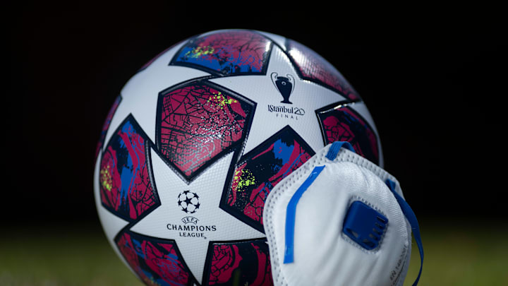 UEFA Champions League Matchball and Protective Face Mask