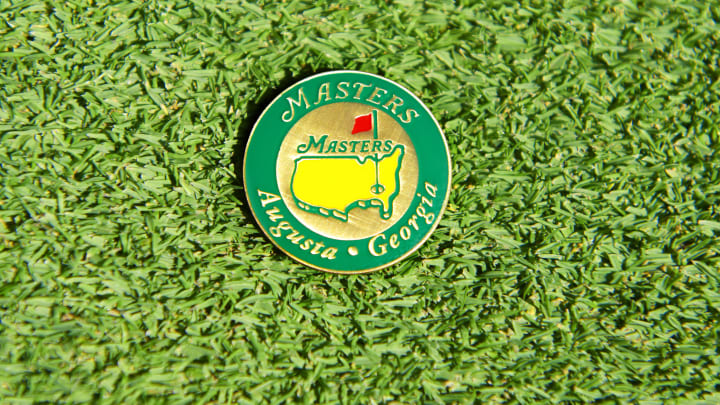 US Masters Ball Marker On Green, Portrait US Masters Ball Marker On Green, Portrait
