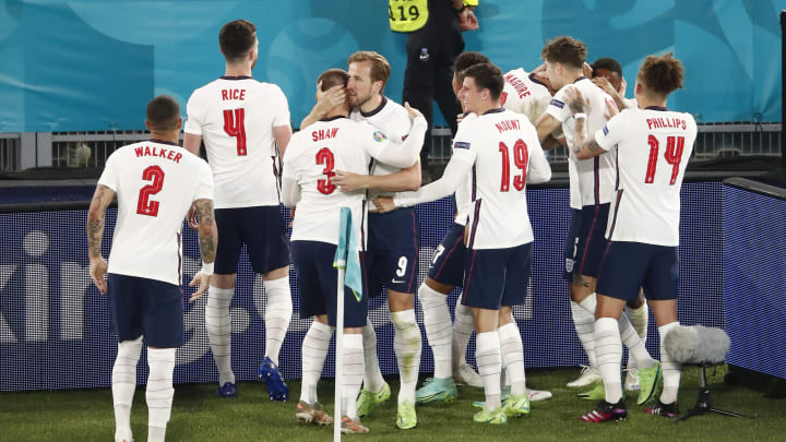 Inglaterra celebrando el gol de Maguire Inglaterra celebrando el gol de Maguire