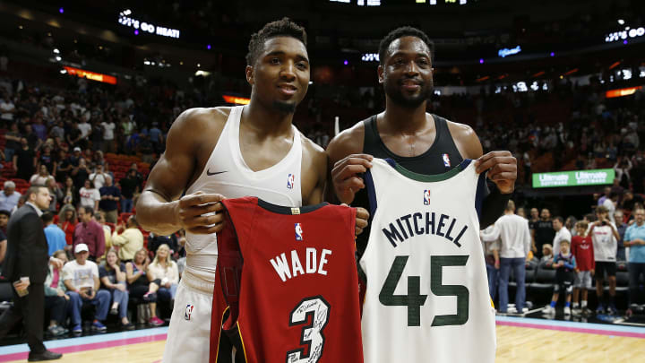 Donovan Mitchell and Dwyane Wade