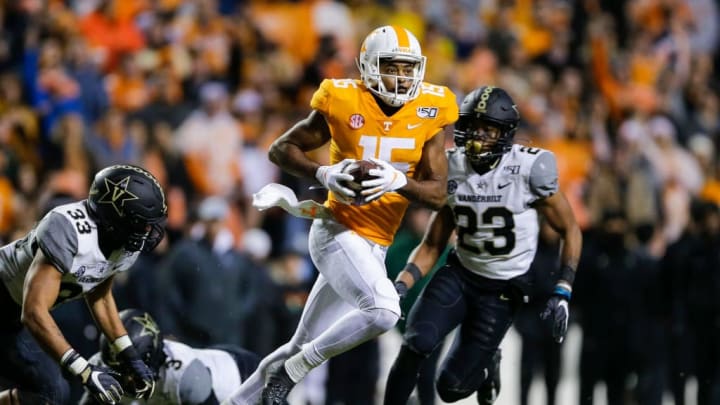 WR Jauan Jennings could slide in the draft. 