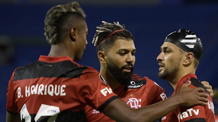 Giorgian de Arrascaeta, Gabriel Barbosa, Bruno Henrique Libertadores Flamengo