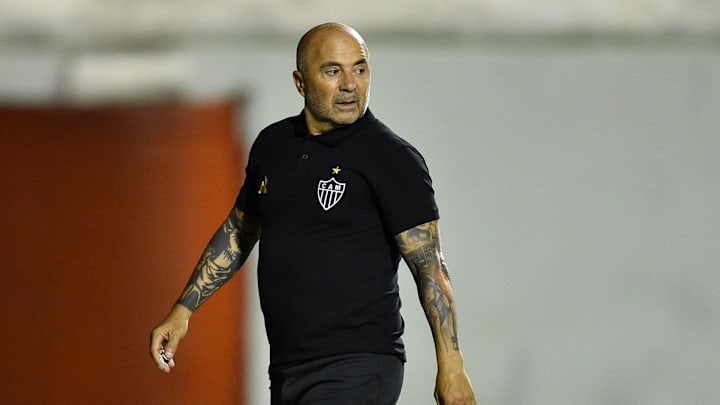 Villa Nova v Atletico MG Play the Minas Gerais State Championship With Closed Doors as a Villa Nova v Atletico MG Play the Minas Gerais State Championship With Closed Doors as a