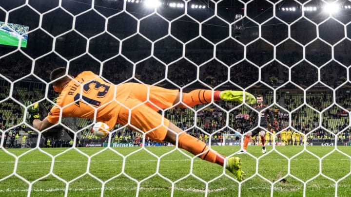 David de Gea, Gero Rulli Manchester United Villarreal Europa League 