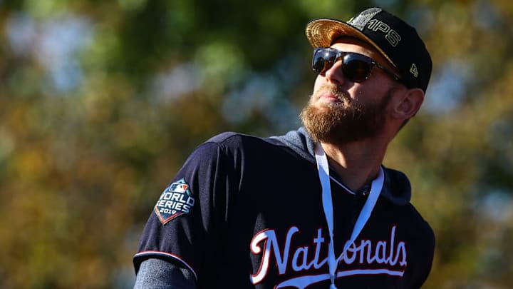 Strasburg at the Nationals' victory parade