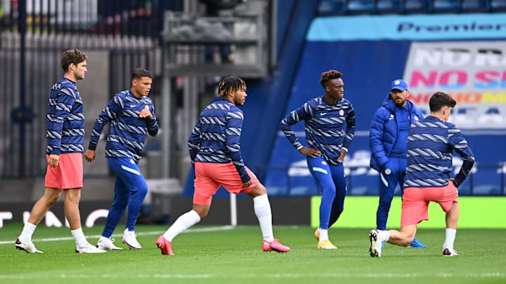 Sesi pemanasan Chelsea Sesi pemanasan Chelsea