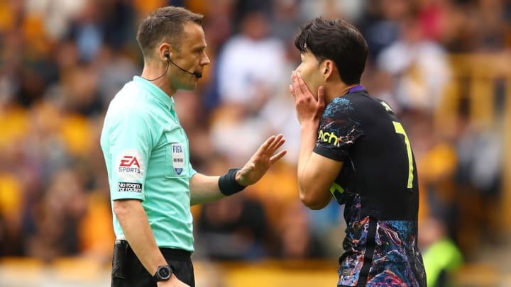 Heung-Min Son, Stuart Attwell Tottenham Harry Kane Premier League