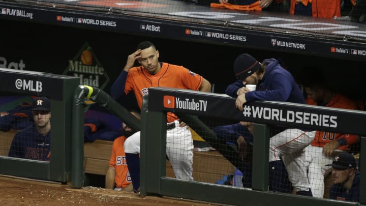 Carlos Correa on deck in Game 7 of the World Series