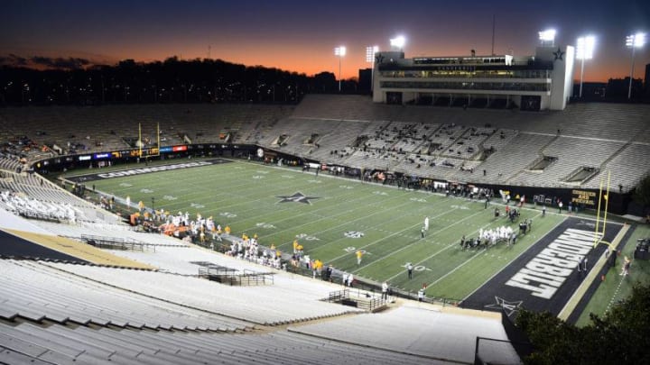 Dec 12, 2020; Nashville, Tennessee, USA; View of Vanderbilt Stadium during the second half of the game between the Vanderbilt Commodores and the Tennessee Volunteers. Mandatory Credit: Christopher Hanewinckel-USA TODAY Sports