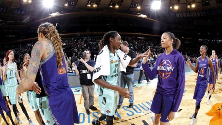 June 4, 2017: The New York Liberty vs the Phoenix Mercury at Madison Square Garden in New York City.