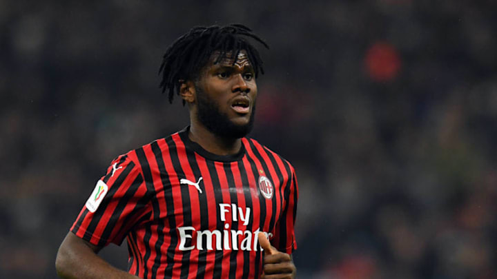 MILAN, ITALY - FEBRUARY 13: Frank Kessie of AC Milan looks on during the Coppa Italia Semi Final match between AC Milan and Juventus at Stadio Giuseppe Meazza on February 13, 2020 in Milan, Italy. (Photo by Alessandro Sabattini/Getty Images) MILAN, ITALY - FEBRUARY 13: Frank Kessie of AC Milan looks on during the Coppa Italia Semi Final match between AC Milan and Juventus at Stadio Giuseppe Meazza on February 13, 2020 in Milan, Italy. (Photo by Alessandro Sabattini/Getty Images)