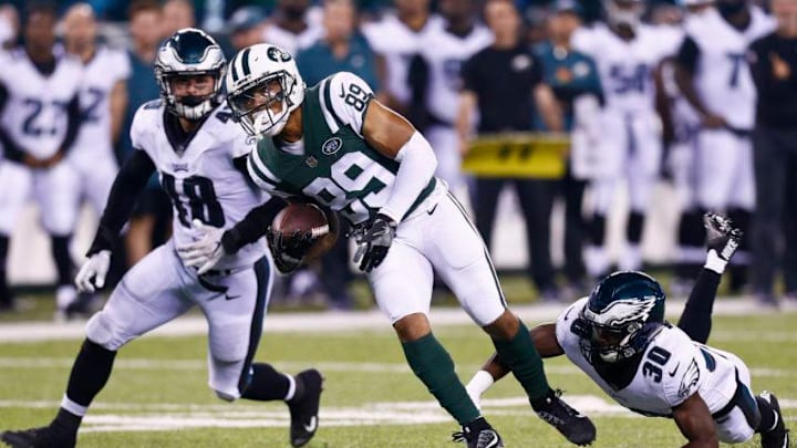 Jalin Marshall #89 of the New York Jets (Photo by Jeff Zelevansky/Getty Images)