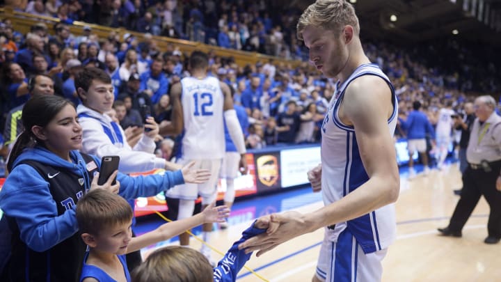 Duke basketball forward Jack White (Photo by Jacob Kupferman/Getty Images)