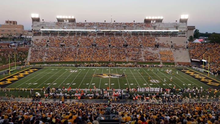 COLUMBIA, MO - SEPTEMBER 23: A general view of Faurot Field/Memorial Stadium during the game between the Auburn Tigers and the Missouri Tigers on September 23, 2017 in Columbia, Missouri. (Photo by Jamie Squire/Getty Images)
