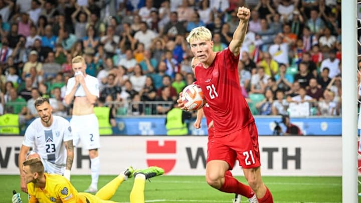 Denmark's forward Rasmus Hojlund (Photo by JURE MAKOVEC/AFP via Getty Images)