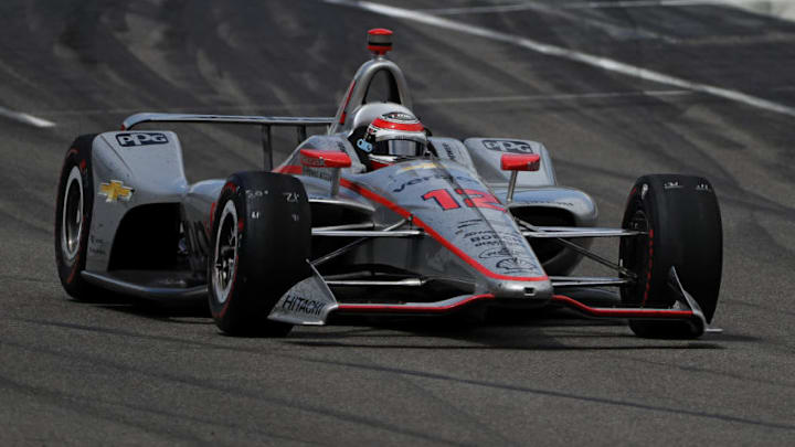 INDIANAPOLIS, IN - MAY 27: Will Power, driver of the #12 Verizon Team Penske Chevrolet, exits the pit during the 102nd Indianapolis 500 at Indianapolis Motorspeedway on May 27, 2018 in Indianapolis, Indiana.(Photo by Patrick Smith/Getty Images)