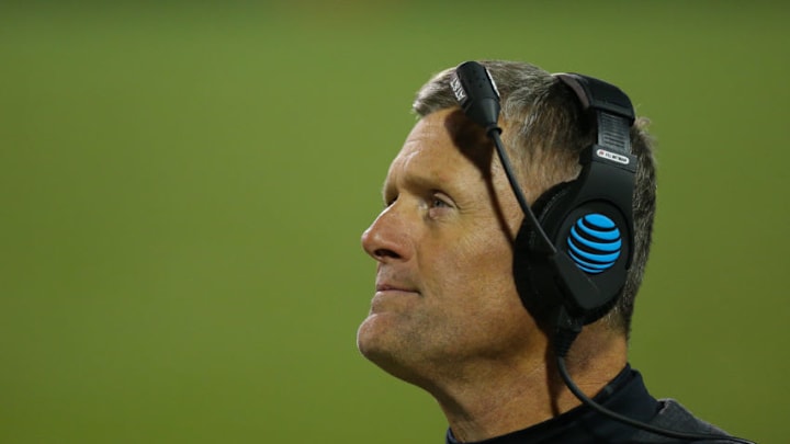 BOULDER, CO - NOVEMBER 26: Head Coach Kyle Whittingham of the Utah Utes looks on during the fourth quarter against the Colorado Buffaloes at Folsom Field on November 26, 2016 in Boulder, Colorado. Colorado defeated Utah 27-22 and win the Pac-12 South. The Buffaloes will play Washington next week in the Pac-12 Championship. (Photo by Justin Edmonds/Getty Images)