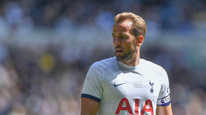 LONDON, ENGLAND - AUGUST 6: Harry Kane of Tottenham Hotspur during the pre-season friendly match between Tottenham Hotspur and Shakhtar Donetsk at Tottenham Hotspur Stadium on August 6, 2023 in England. (Photo by Vince Mignott/MB Media/Getty Images)