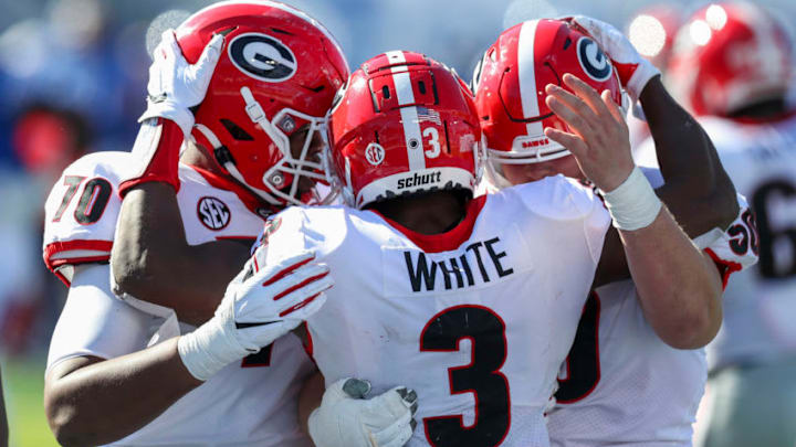 Warren McClendon, Zamir White, and Warren EricsonKatie Stratman-USA TODAY Sports