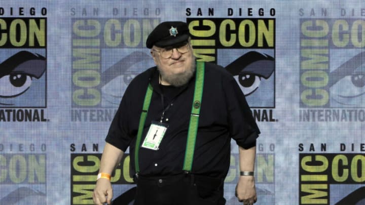 SAN DIEGO, CALIFORNIA - JULY 23: George R.R. Martin speaks onstage at the "House of the Dragon" panel during 2022 Comic Con International: San Diego at San Diego Convention Center on July 23, 2022 in San Diego, California. (Photo by Kevin Winter/Getty Images)