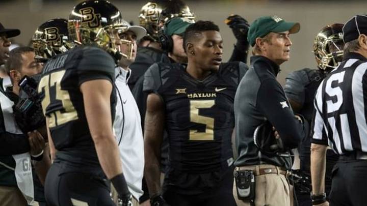 Dec 6, 2014; Waco, TX, USA; Baylor Bears head coach Art Briles during the game against the Kansas State Wildcats at McLane Stadium. The Bears defeated the Wildcats 38-27. Mandatory Credit: Jerome Miron-USA TODAY Sports