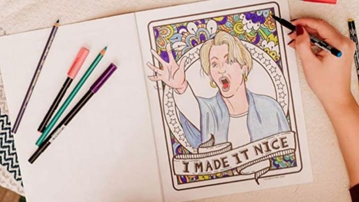 The Real Housewives of New York Adult Coloring Book available on Amazon.