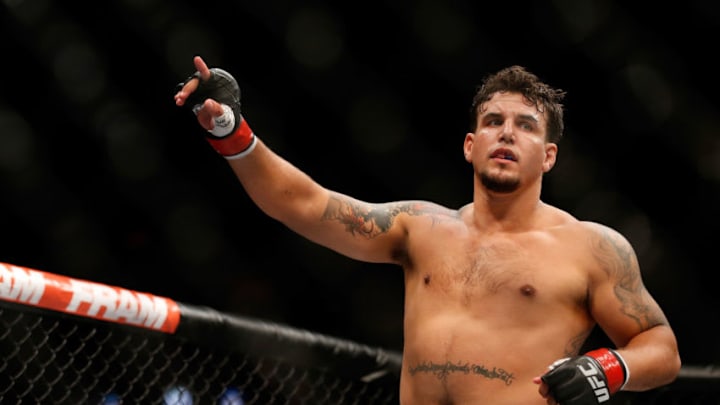 SAN DIEGO, CA - JULY 15: Frank Mir enters the Octagon before facing Todd Duffee in their heavyweight bout during the UFC event at the Valley View Casino Center on July 15, 2015 in San Diego, California. (Photo by Todd Warshaw/Zuffa LLC/Zuffa LLC via Getty Images)