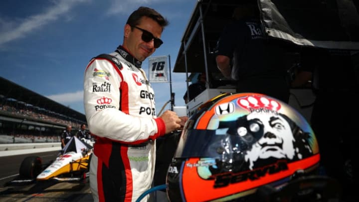 INDIANAPOLIS, IN - MAY 26: Oriol Servia of Spain, driver of the#16 Manitowoc Honda prepares to drive during Carb day for the 101st Indianapolis 500 at Indianapolis Motorspeedway on May 26, 2017 in Indianapolis, Indiana. (Photo by Chris Graythen/Getty Images)