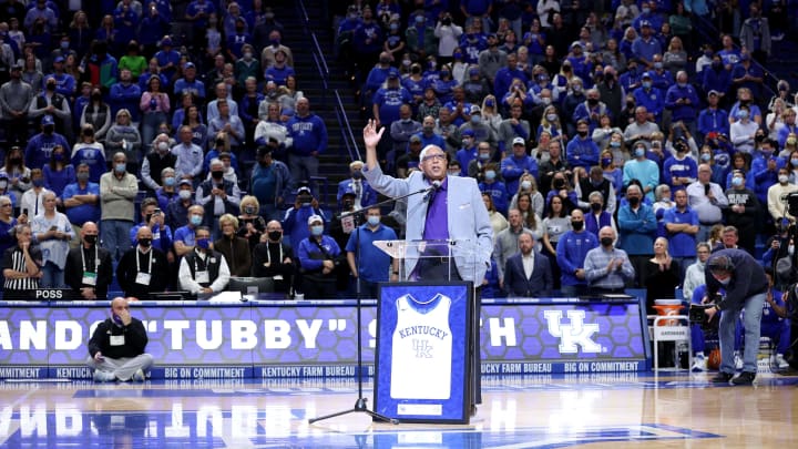 Tubby Smith the former head coach of the Kentucky Wildcats and present head coach of the High Point Panthers (Photo by Andy Lyons/Getty Images)