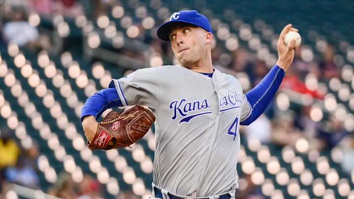 Kansas City Royals starting pitcher Danny Duffy (41) – Mandatory Credit: Jeffrey Becker-USA TODAY Sports