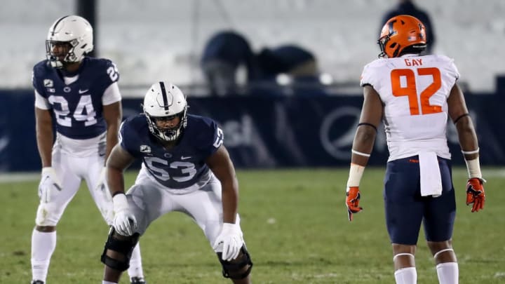 Penn State Nittany Lions offensive lineman Rasheed Walker (53) -Mandatory Credit: Matthew OHaren-USA TODAY Sports