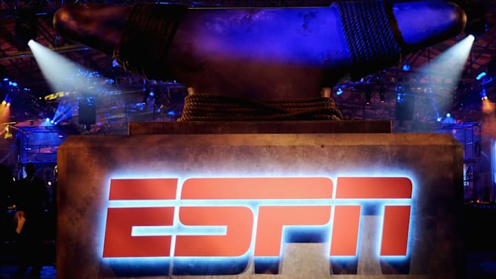 SAN FRANCISCO, CA – FEBRUARY 05: A view of the logo during ESPN The Party on February 5, 2016 in San Francisco, California. (Photo by Mike Windle/Getty Images for ESPN)