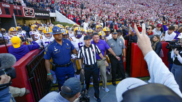 LSU Football ahead of a matchup against Alabama(Photo by Todd Kirkland/Getty Images)