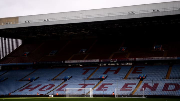 BIRMINGHAM, ENGLAND - NOVEMBER 02: General view inside the stadium ahead of the Premier League match between Aston Villa and Liverpool FC at Villa Park on November 02, 2019 in Birmingham, United Kingdom. (Photo by Laurence Griffiths/Getty Images)