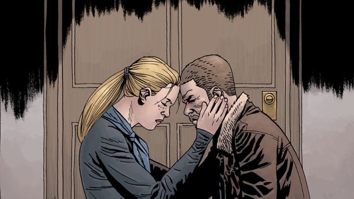 The Walking Dead 167 cover - Rick and Andrea, Image Comics and Skybound