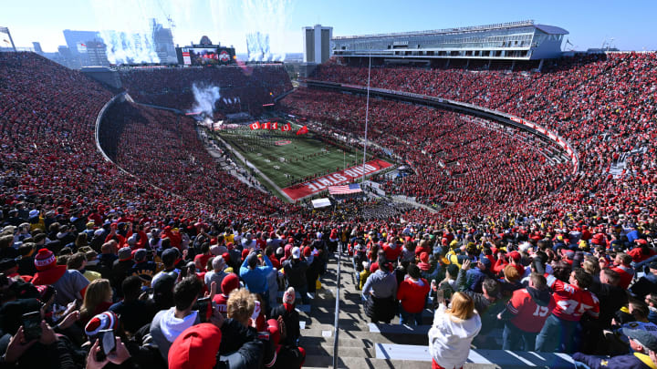 COLUMBUS, OHIO – NOVEMBER 26: The Ohio State Buckeyes take the field prior to a game against the Michigan Wolverines at Ohio Stadium on November 26, 2022 in Columbus, Ohio. (Photo by Ben Jackson/Getty Images)