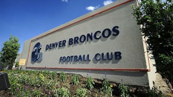 June 11, 2013; Englewood, CO, USA; General view of the Denver Broncos training camp facility entrance before the start of mini camp drills. Mandatory Credit: Ron Chenoy-USA TODAY Sports