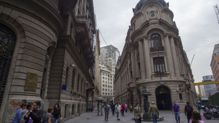 SANTIAGO, CHILE - FEBRUARY 14: View of Santiago Stock Market building on February 14, 2015 in Santiago de Chile, Chile. Santiago will be one of the eight host cities of the next Copa America Chile 2015 from June 11th to July 04th. (Photo by Marcelo Hernandez/LatinContent via Getty Images)