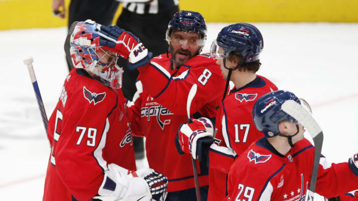 Charlie Lindgren, Alex Ovechkin, Washington Capitals Mandatory Credit: Amber Searls-USA TODAY Sports