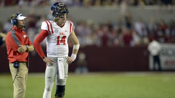 Auburn football head coach Hugh Freeze and his former Ole Miss quarterback Bo Wallace had a wholesome Twitter exchange on June 28 Mandatory Credit: John David Mercer-USA TODAY Sports