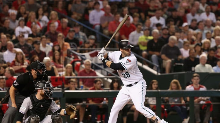 PHOENIX, AZ – OCTOBER 04: J.D. Martinez (Photo by Christian Petersen/Getty Images) – Los Angeles Dodgers