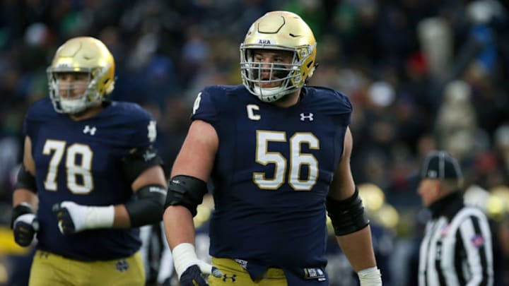 SOUTH BEND, IN - OCTOBER 28: Quenton Nelson