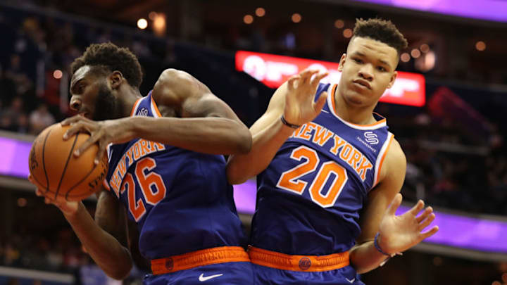 New York Knicks Mitchell Robinson Kevin Knox (Photo by Patrick Smith/Getty Images)