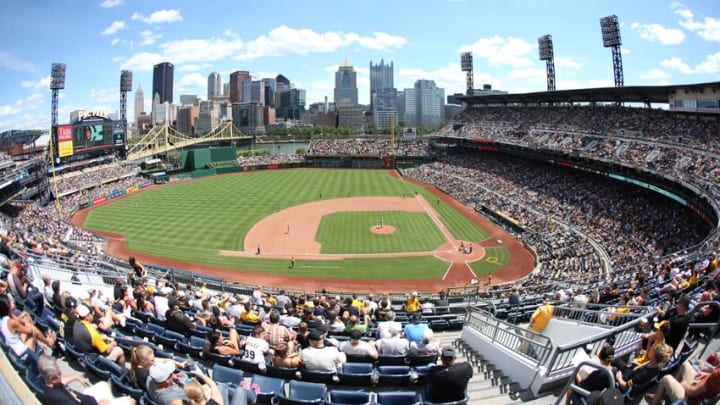 Jul 10, 2016; Pittsburgh, PA, USA; General view as the Pittsburgh Pirates host the Chicago Cubs during the fourth inning at PNC Park. Mandatory Credit: Charles LeClaire-USA TODAY Sports