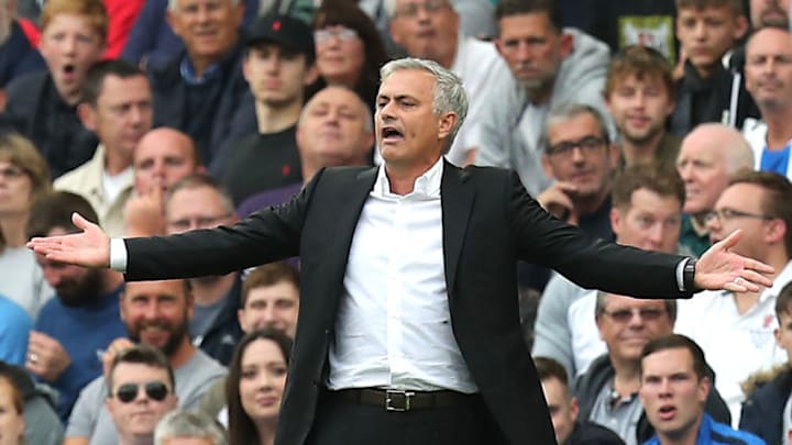 Manchester United manager Jose Mourinho gestures on the touchline during the Premier League match at the AMEX Stadium, Brighton. (Photo by Gareth Fuller/PA Images via Getty Images)
