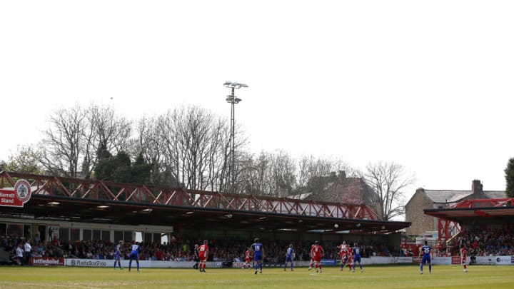 ACCRINGTON, ENGLAND - MAY 07: General view of play during the Sky Bet League Two match between Accrington Stanley and Stevenage at Wham Stadium on May 07, 2016 in Accrington, England. (Photo by Jan Kruger/Getty Images)